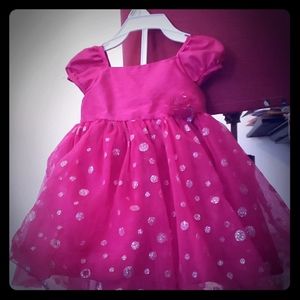 Pink polka-dot dress
